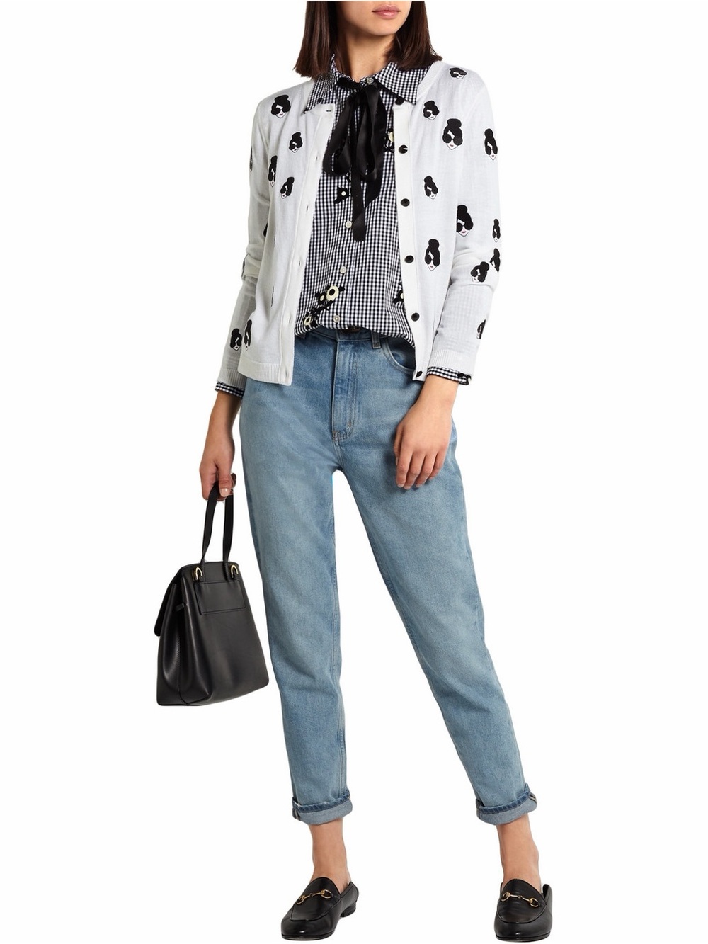 Alice + Olivia Stacey Emoji Embroidered Cardigan Size XS